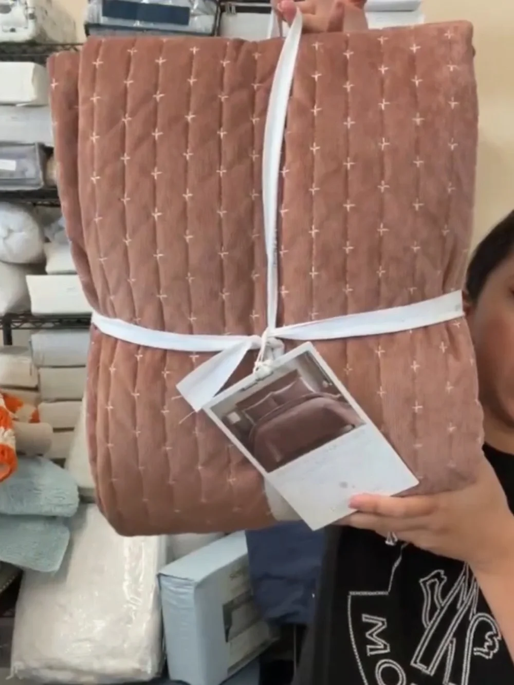 Levtex Quilted Comforter in Dusty Rose